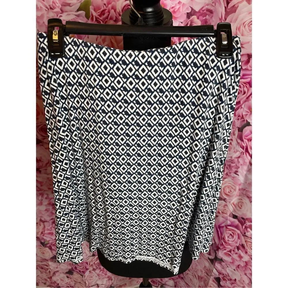 Ann Taylor Petite Blue and White Skirt-SMALL PETITE
